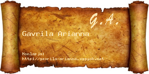 Gavrila Arianna névjegykártya